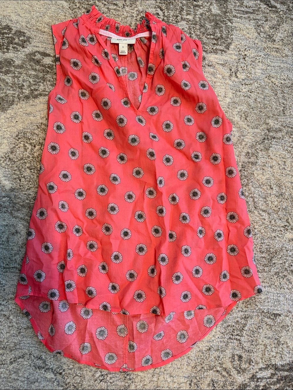 Women's Coral Floral Sleeveless V-Neck Camisole